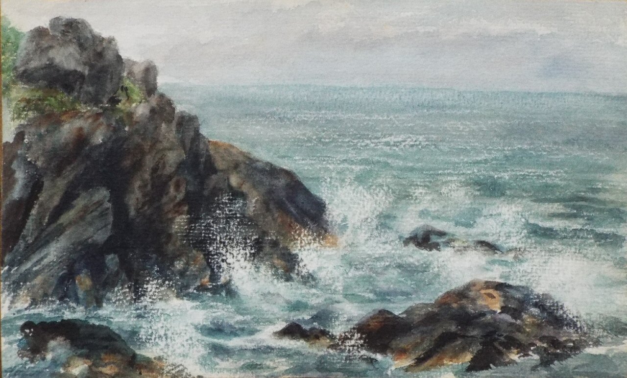 Watercolour - At the point above Smugglers Cove